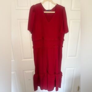 Suzanne Betro Elegant Red Women's Dress 2x